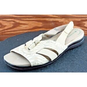 Grasshoppers Size 11 W Brown Slingback Fabric Women Sandal Shoes CHAI‎ 147